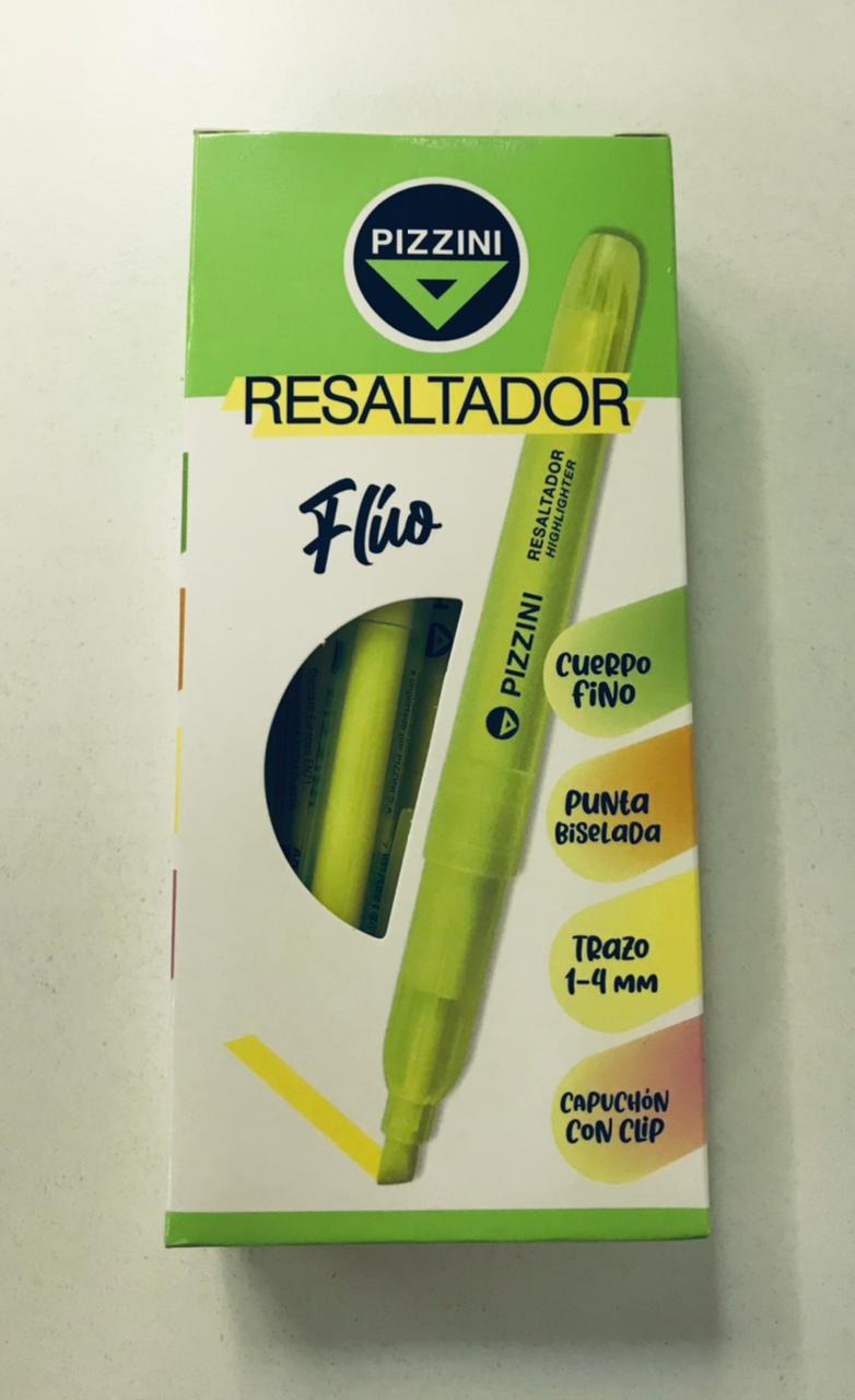 RESALTADOR PIZZINI FINO 1286 AMARILLO C/CLIP 1286AM