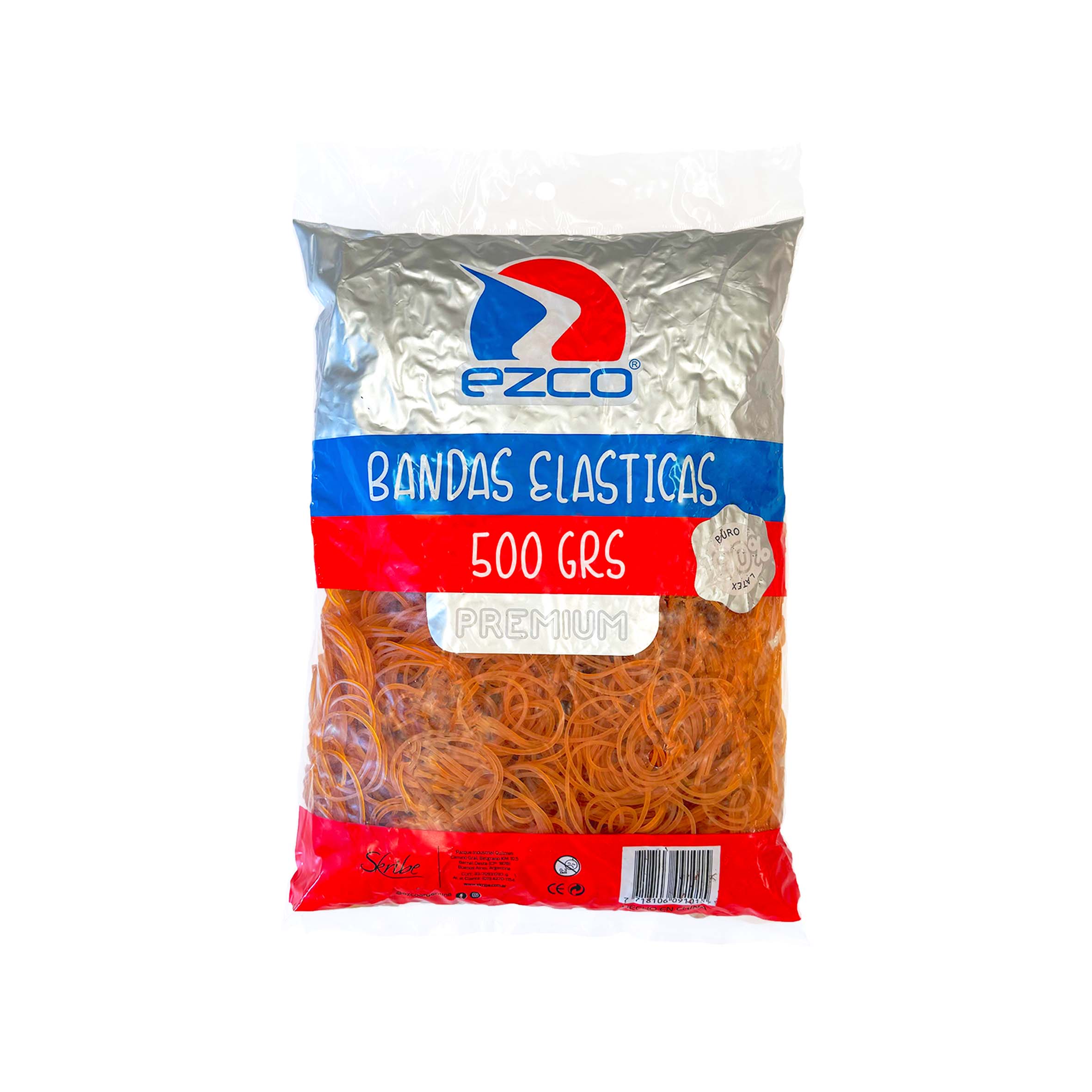 BANDA ELASTICA CAUCHO EZCO X 500 GRS PREMIUM BOLSA-609500