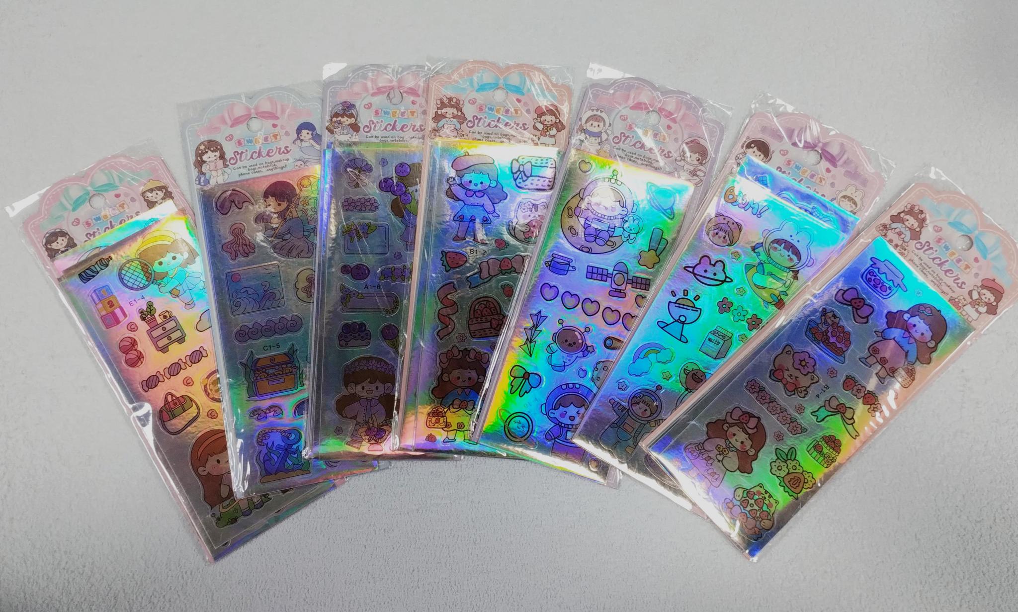 STICKERS METALIZADO NENA X 6 PLANCHAS -27322