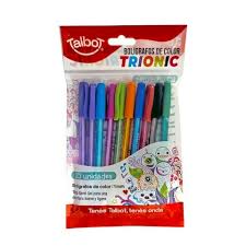 BOLIGRAFO TALBOT TRIONIC SURT 1MM X 10 COLORES-4829