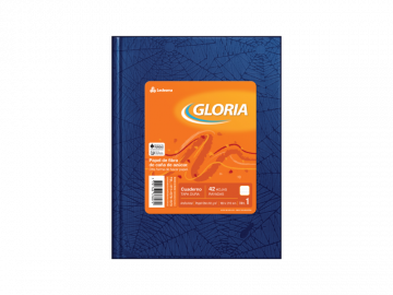 CUADERNO T/D 42 HS GLORIA ARAÑA AZUL RAYADO 100931