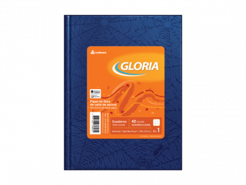 CUADERNO T/D 42 HS GLORIA ARAÑA AZUL CUADRICULADO