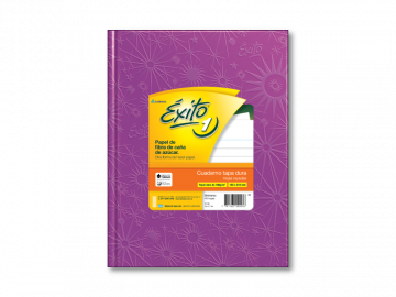 CUADERNO T/D 48 HS EXITO ECOL ARAÑA LILA RAYADO -100983