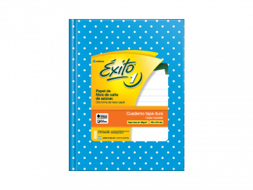 CUADERNO T/D 48 HS EXITO ECOL LUNARES CELESTE RAYADO 101030