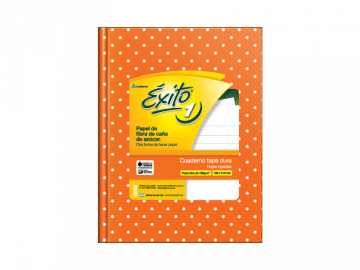 CUADERNO T/D 48 HS EXITO ECOL LUNARES NARANJA RAYADO 101031