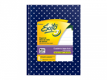 CUADERNO 19 X 24 EXITO LUNARES AZUL 48 HS RAYADO T/D Nº 3-100976