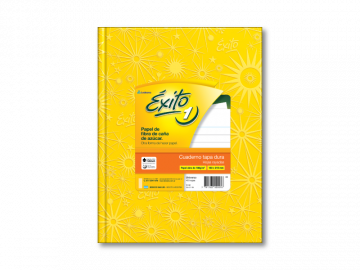 CUADERNO T/D 48 HS EXITO ECOL ARAÑA AMARILLO RAYADO -100982