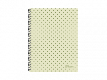 CUADERNO 16 X 21 C/ESPIRAL 84 HS LEDESMA L.METAL PINTITAS RAYADO 100786