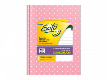 CUADERNO 19 X 24 EXITO LUNARES ROSA 48 HS RAYADO T/D Nº 3 100972