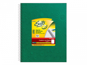 CUADERNO 21 X 27 EXITO COLEGIAL ARAÑA VERDE 60 HS CUADRICULADO C/ESP-101959