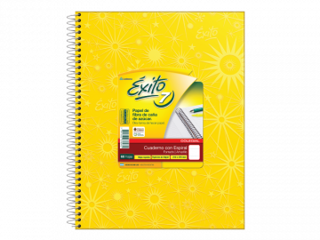 CUADERNO 21 X 27 EXITO COLEGIAL ARAÑA AMARILLO 60 HS RAYADO C/ESP-102579