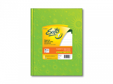 CUADERNO T/D 48 HS EXITO ECOL ARAÑA VERDE MANZANA RAYADO 100943