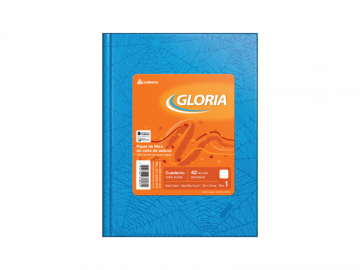 CUADERNO T/D 42 HS GLORIA ARAÑA CELESTE RAYADO