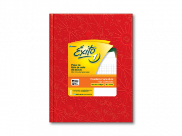 CUADERNO T/D 100 HS EXITO ECOL ARAÑA ROJO CUADRICULADO