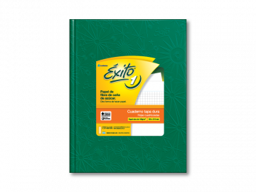 CUADERNO T/D 100 HS EXITO ECOL ARAÑA VERDE CUADRICULADO