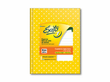 CUADERNO T/D 48 HS EXITO ECOL LUNARES AMARILLO RAYADO 101027