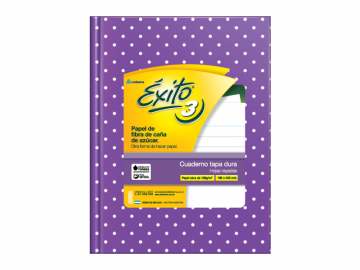 CUADERNO 19 X 24 EXITO LUNARES LILA 48 HS RAYADO T/D Nº 3-100971