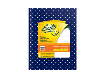 CUADERNO T/D 48 HS EXITO ECOL LUNARES AZUL RAYADO 101032