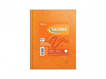 CUADERNO T/D 42 HS GLORIA ARAÑA NARANJA RAYADO 100930