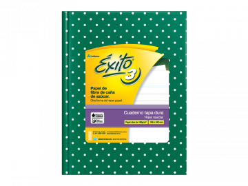 CUADERNO 19 X 24 EXITO LUNARES VERDE 48 HS RAYADO T/D Nº 3-100978