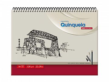 BLOCK P/DIBUJO QUINQUELA 22 X 29 50 HS LISO C/ESP 120 GRS 102799