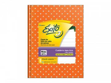 CUADERNO 19 X 24 EXITO LUNARES NARANJA 48 HS RAYADO T/D Nº 3-100974