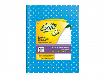 CUADERNO 19 X 24 EXITO LUNARES TURQUESA 48 HS RAYADO T/D Nº 3-100973