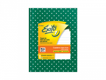 CUADERNO T/D 48 HS EXITO ECOL LUNARES VERDE RAYADO 101034