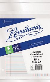 REPUESTO ESCOLAR Nº 3 2 COLUMNAS RIVADAVIA 8 HS 532302