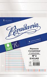 REPUESTO ESCOLAR Nº 3 4 COLUMNAS RIVADAVIA 8 HS 532304