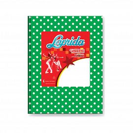 CUADERNO T/C 50 HS LAPRIDA LUNARES VERDE RAYADO 613036