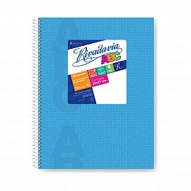 CUADERNO 21 X 27 RIVADAVIA ABC CELESTE ARAÑA 60 HS RAYADO C/ESP T/D 359441