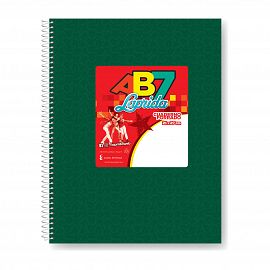 CUADERNO 21 X 27 LAPRIDA AB7 VERDE T/D 60 HS RAY  627041