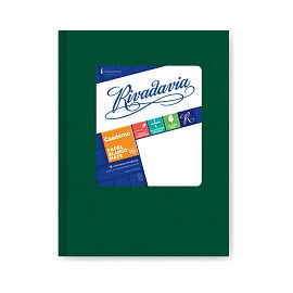 CUADERNO T/D 50 HS RIVADAVIA ARAÑA VERDE RAYADO 367310