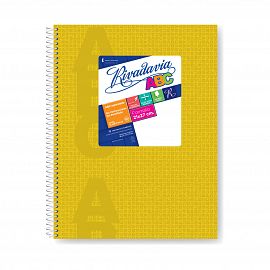 CUADERNO 21 X 27 RIVADAVIA ABC AMARILLO ARAÑA 60 HS RAYADO C/ESP T/D 359431