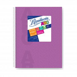 CUADERNO 21 X 27 RIVADAVIA ABC LILA ARAÑA 60 HS RAYADO C/ESP T/D 359451