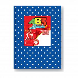 CUADERNO 19 X 23 LAPRIDA AB3 AZUL LUNARES T/D 50 HS RAYADO 613441