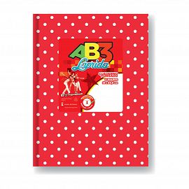 CUADERNO 19 X 23 LAPRIDA AB3 ROJO LUNARES T/D 50 HS RAYADO 613442