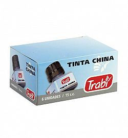 TINTA P/DIBUJO TRABI CELESTE 15 CC X 6 UN-TR13569