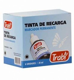 TINTA P/MARCADOR PERMANENTE TRABI NEGRO 30  CC-TR3410