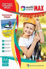 PAPEL GLOSSY 180 GRS A4 MULTIMAX 20 HS (891804)