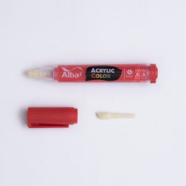 MARCADOR ALBA ACRYLIC 6 MM ROJO SEÑAL 484