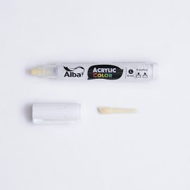 MARCADOR ALBA ACRYLIC 6 MM BLANCO 410