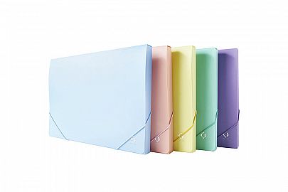 CAJA ARCHIVO PLASTICA 2.5 CM OFICIO C/ELAST PASTEL LILA THE PEL 6086