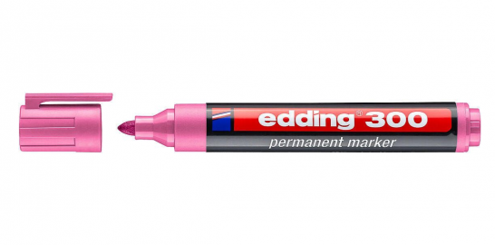 MARCADOR EDDING 300 PERMANENTE ROSA PTA RED-009