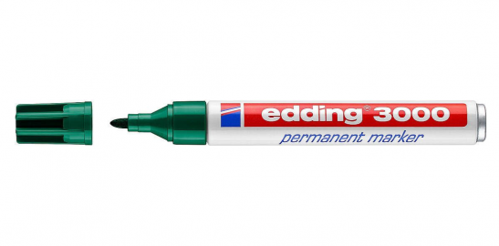 MARCADOR EDDING 3000 PERMANENTE VERDE PTA RED-004