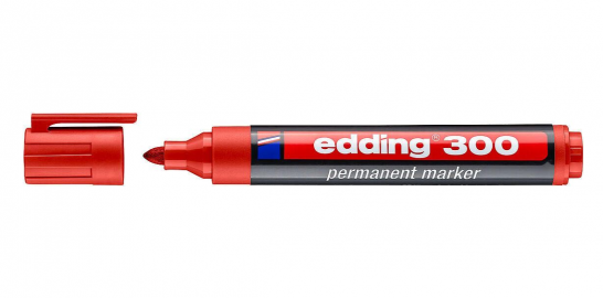 MARCADOR EDDING 300 PERMANENTE ROJO PTA RED-002