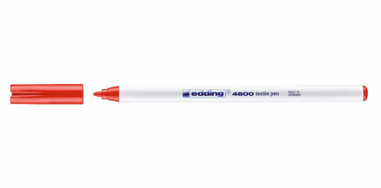 MARCADOR EDDING 4600 P/TELA ROJO P/FINA -002