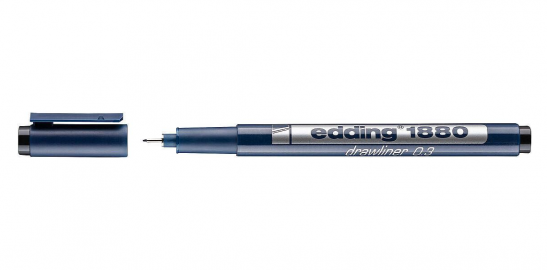 MARCADOR EDDING ESTILOGRAFICO DRAWLINER 0.3 NEGRO