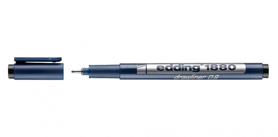 MARCADOR EDDING ESTILOGRAFICO DRAWLINER 0.8 NEGRO